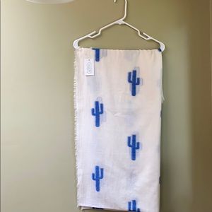 Cactus Cream/ Blue Scarf, Wrap